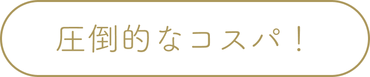 圧倒的なコスパ!